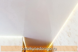 белый натяжной потолок фото наших работ