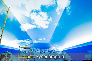 Натяжные потолки облака фотопечать фото наших работ