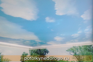 Натяжные потолки облака фотопечать фото наших работ